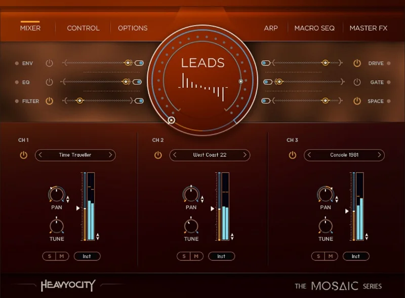 Heavyocity Mosaic Leads interface