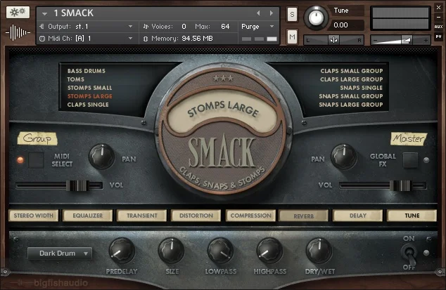 Big Fish Audio SMACK: Claps interface