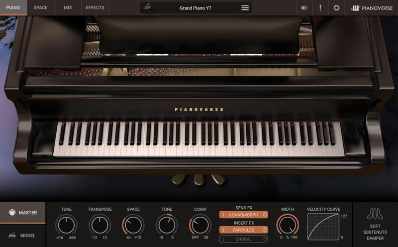 IK Multimedia Pianoverse - Grand Piano Y7 interface