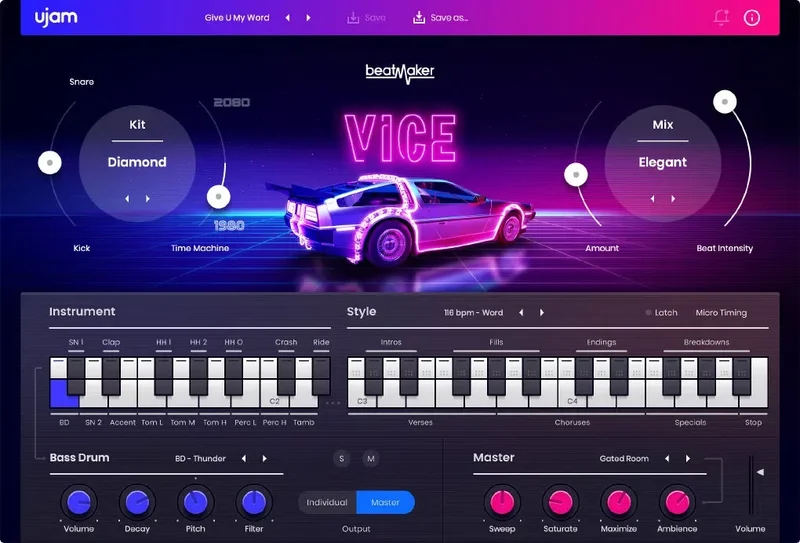 UJAM Beatmaker VICE Loyalty interface