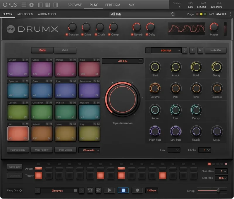 EastWest DrumX interface