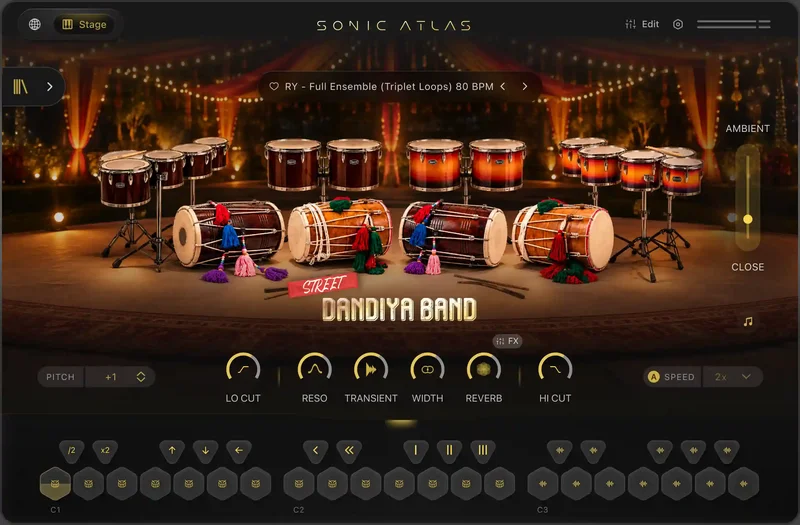 Pitch Innovations Sonic Atlas Expansion: Dandiya Band Kit interface