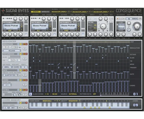 The FX Chain Sugar Bytes Consequence interface
