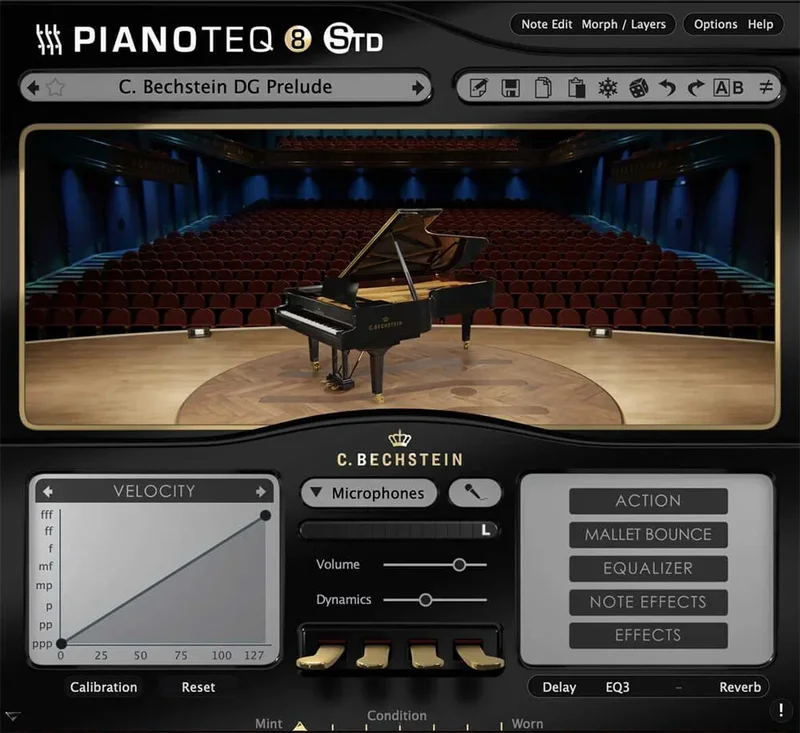 Modartt Pianoteq Instrument Pack: C. Bechstein Digital Grand interface