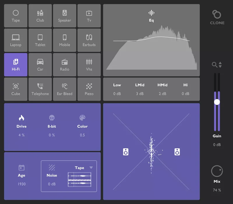 Thenatan Audio Clone interface