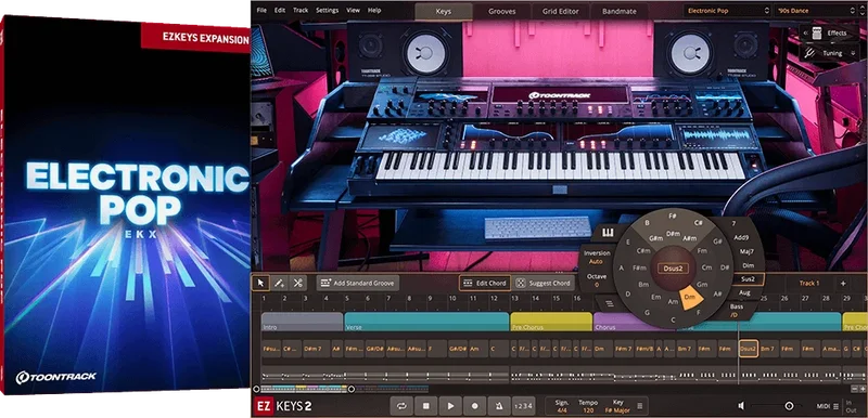 Toontrack EKX: Electronic Pop interface