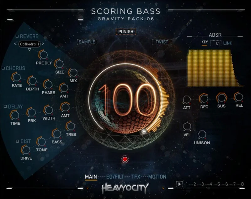 Heavyocity Scoring Bass interface