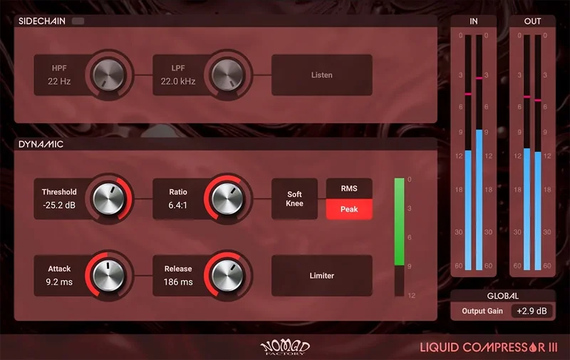 Nomad Factory Liquid Compressor III interface