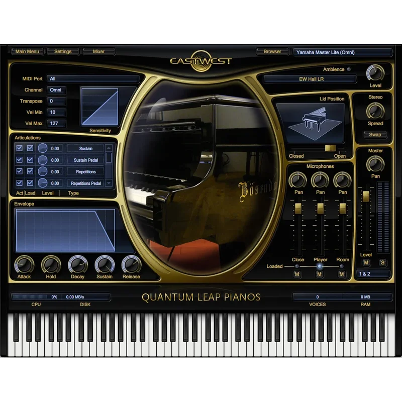 EastWest QL Pianos Platinum Yamaha C7 interface