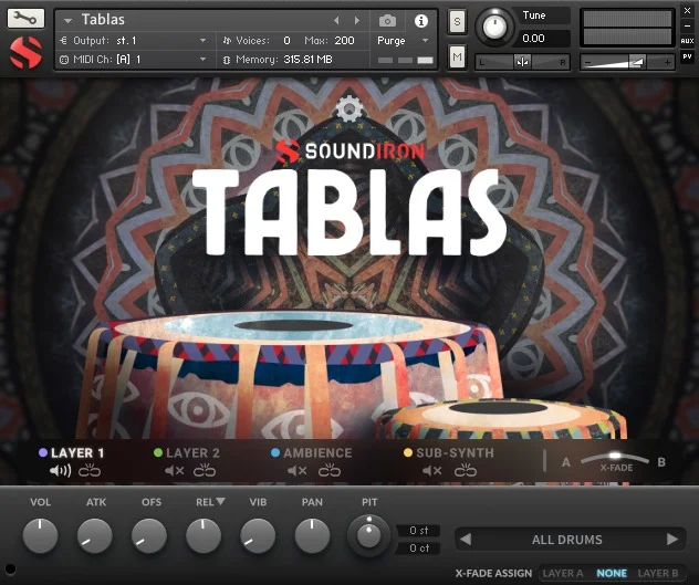 Soundiron Tablas interface