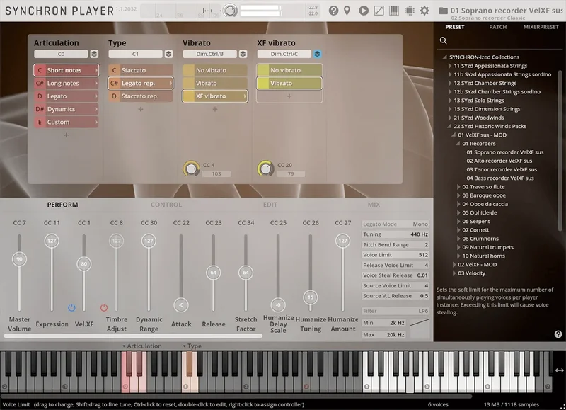VSL Studio Recorders interface