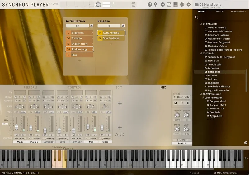 VSL Synchron Bells III interface