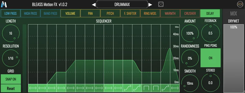 BLEASS Motion FX interface