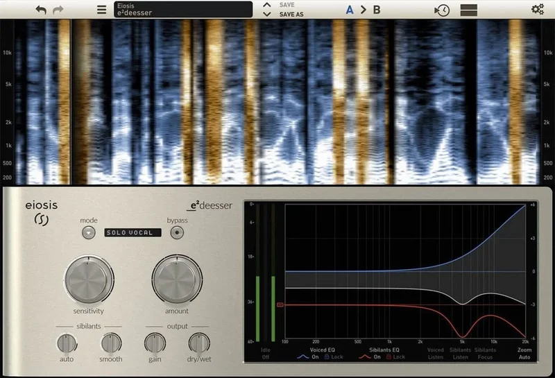Eiosis e2 De-Esser interface