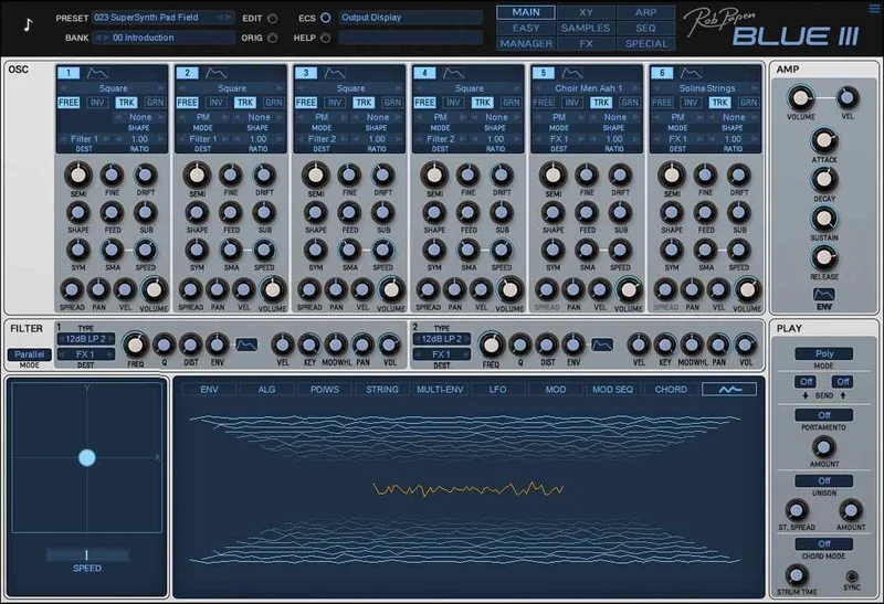 Rob Papen Blue III Upgrade interface