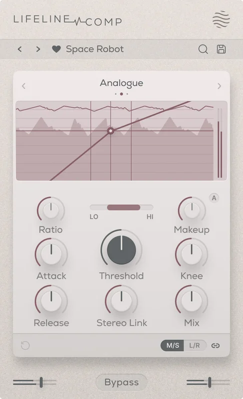 Excite Audio Lifeline Comp interface