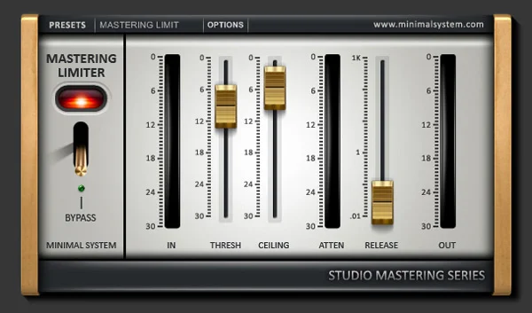 Minimal System Group Mastering Limiter interface