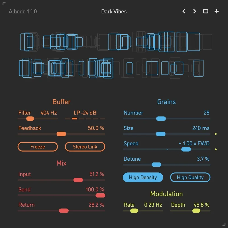 Sinevibes Albedo interface