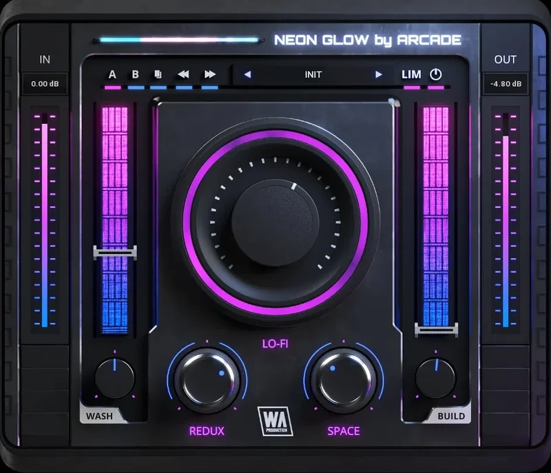 W.A. Production Neon Glow interface