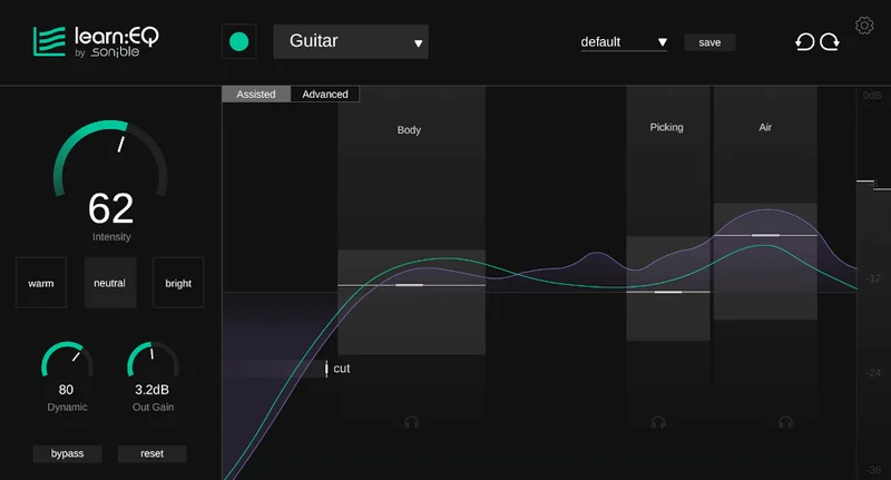 Sonible learn:EQ interface