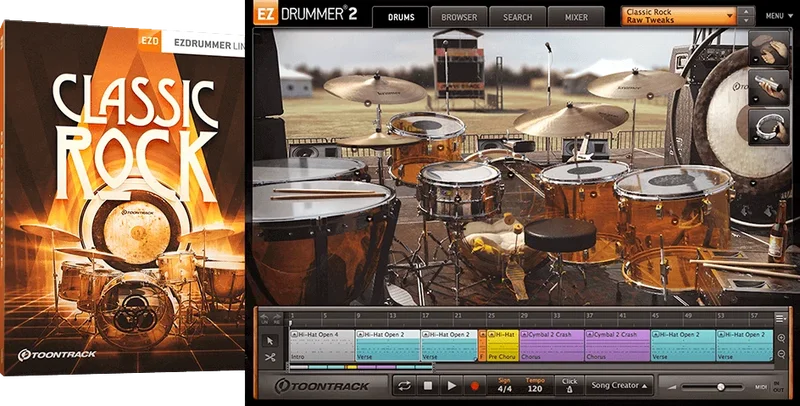 Toontrack EZX Classic Rock interface