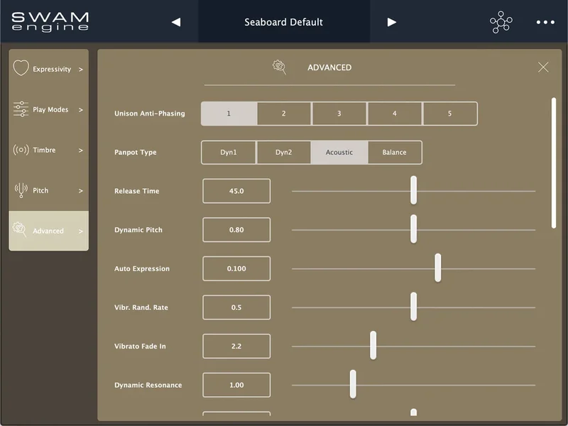 Audio Modeling SWAM Solo Brass Bundle interface