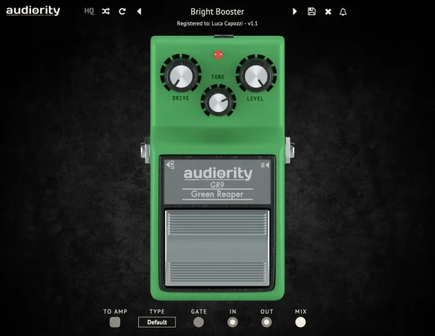 Audiority Green Reaper GR9 interface