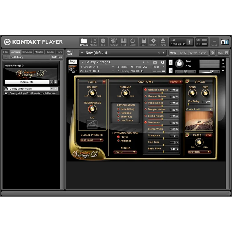 Best Service Galaxy Vintage D interface