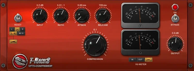 IK Multimedia T-RackS Opto Compressor interface