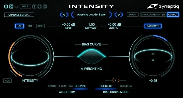 Zynaptiq Intensity 2 (Early Access) interface