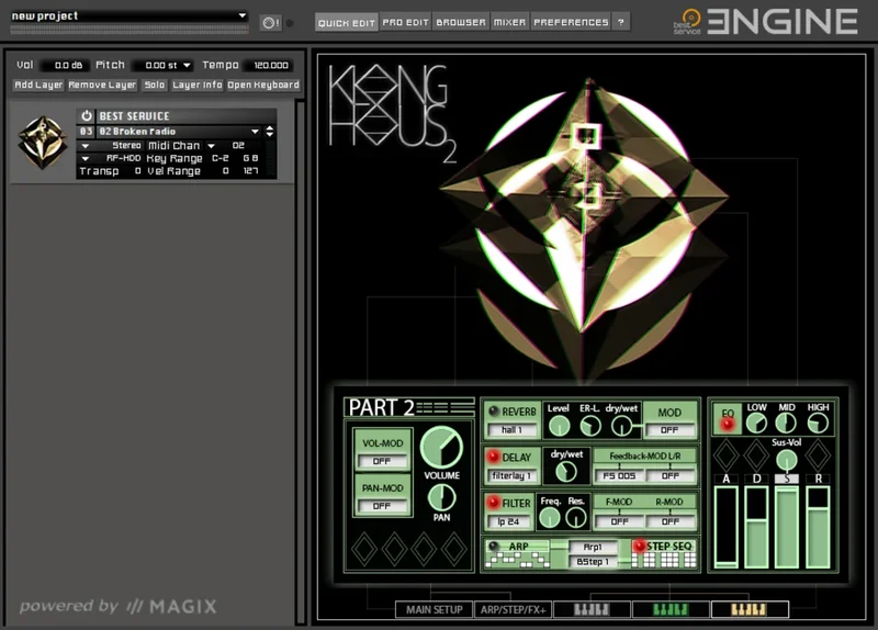 Best Service Klanghaus 2 interface