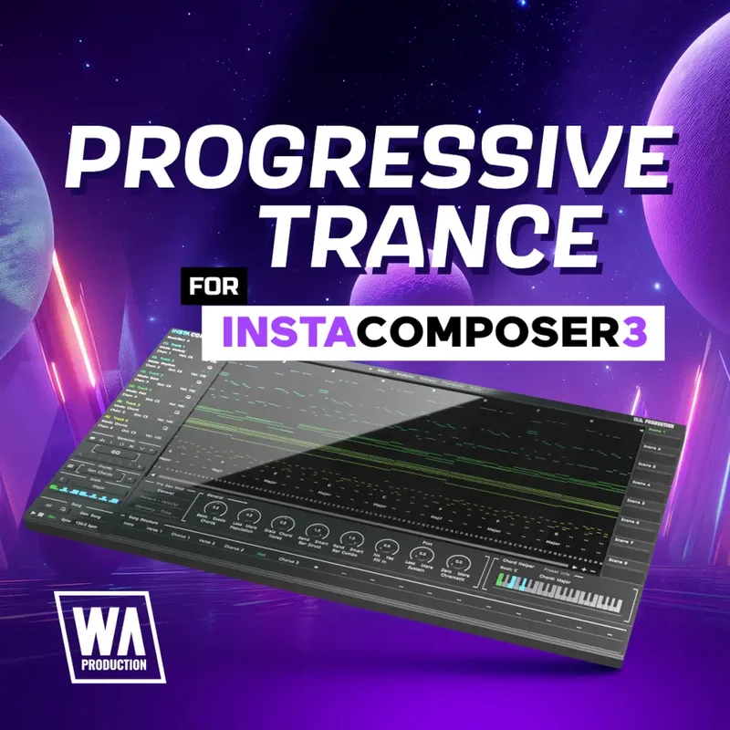 W. A. Production Progressive Trance for InstaComposer 3 interface