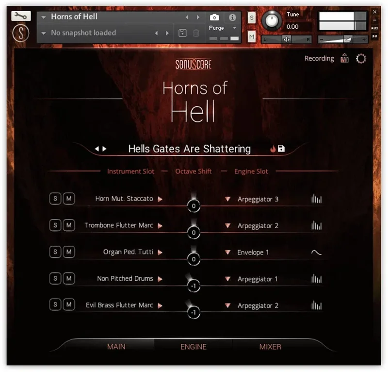 Best Service The Orchestra - Horns of Hell interface