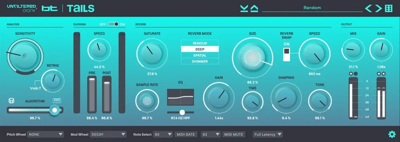 Unfiltered Audio TAILS interface