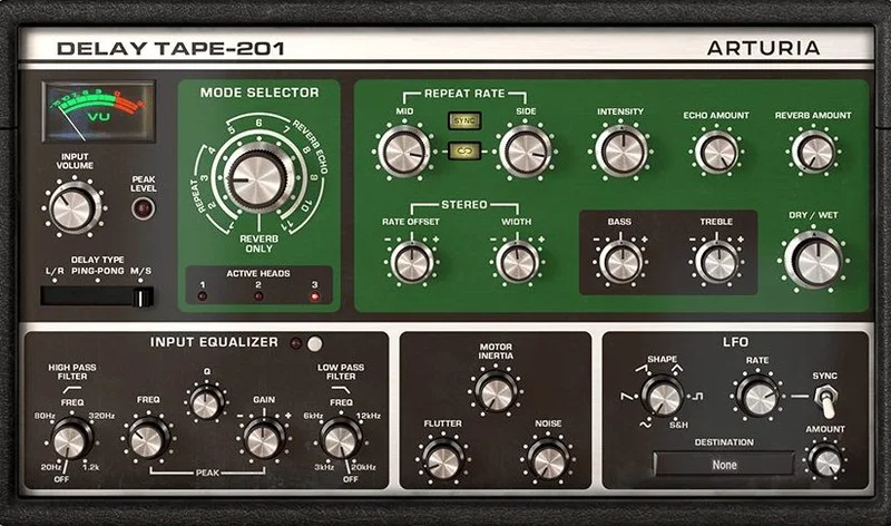 Arturia Delay TAPE-201 interface