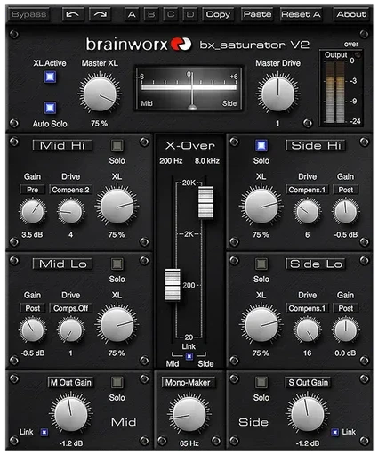 Universal Audio Brainworx bx_saturator V2 interface