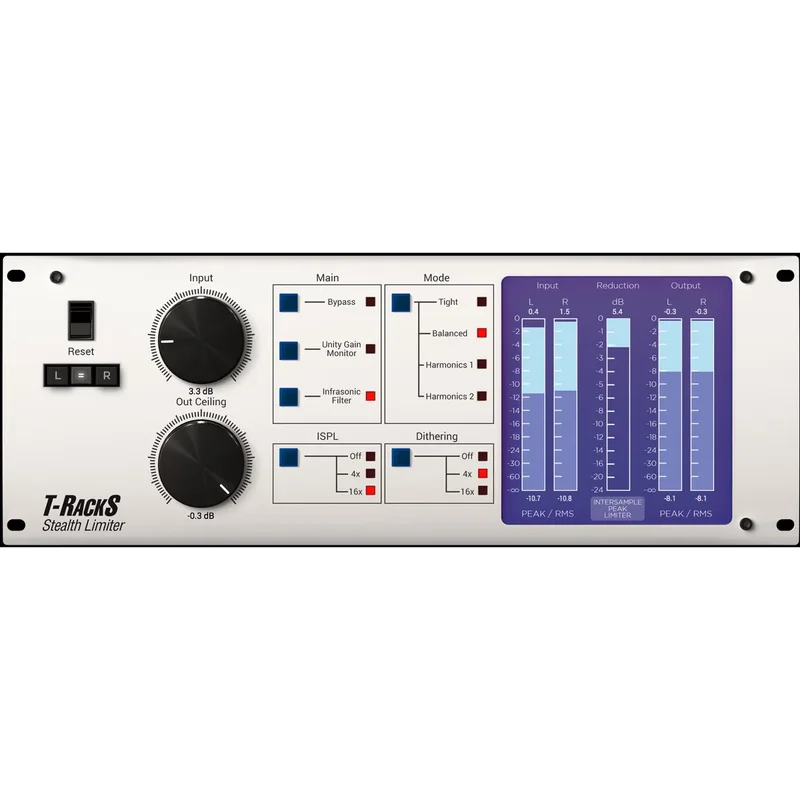IK Multimedia T-RackS Stealth Limiter interface
