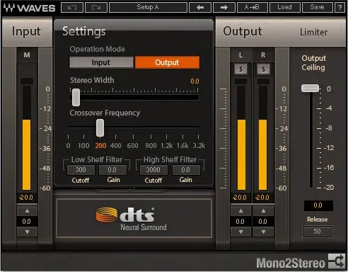 Waves DTS Neural Surround Collection interface