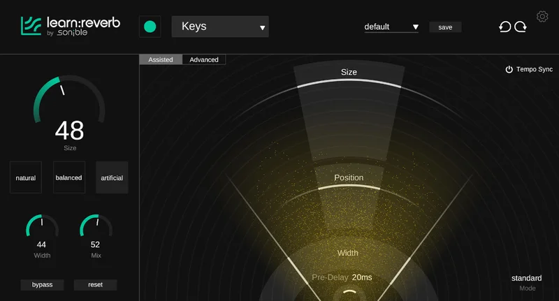 Sonible learn:reverb interface