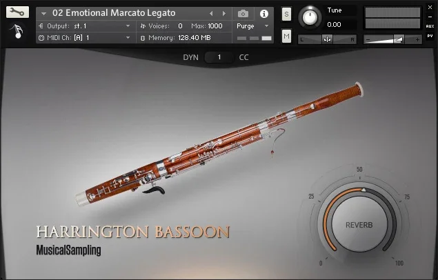 Musical Sampling Harrington Bassoon interface