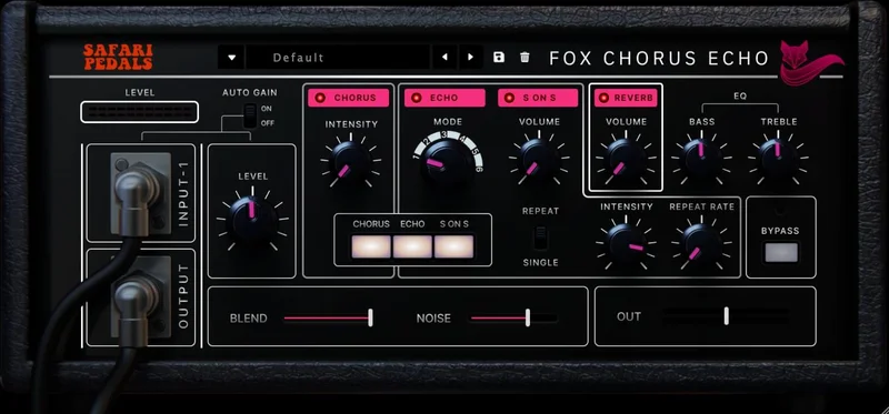 Safari Pedals Fox Echo Chorus interface