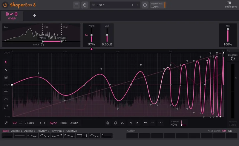 Cableguys WidthShaper 3 interface
