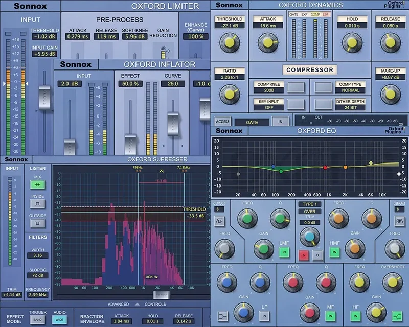 Sonnox Broadcast Bundle HD: EQ Dynamics Limiter Inflator SuprEsser interface