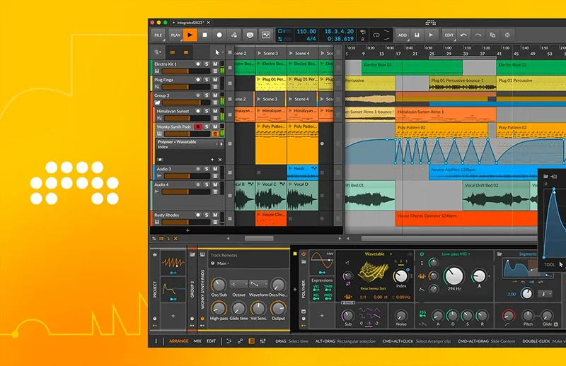 Bitwig Studio Producer 12-Month Upgrade Plan interface