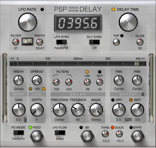 PSP Audioware StompDelay interface