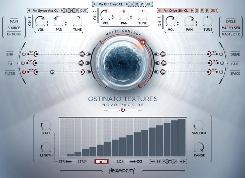 Heavyocity NOVO Ostinato Textures interface