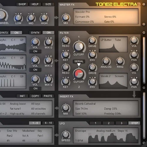 Tone2 Electra 3 Big Bundle interface