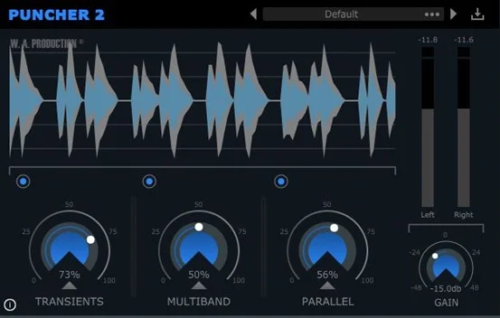W. A. Production Puncher 2 Mega Pack interface