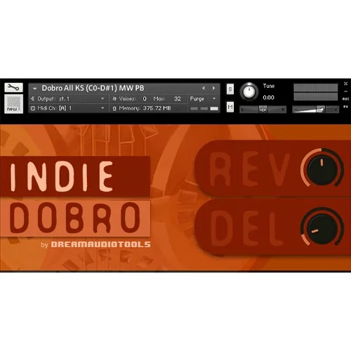 Dream Audio Tools Indie Dobro interface