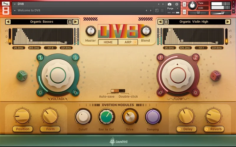 Sound Yeti DV8 interface